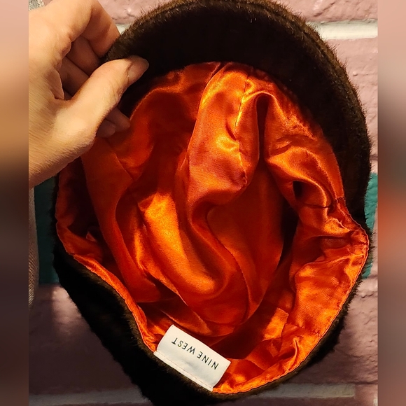 Chic Brown Faux Fur Bucket Hat with Black Band - Picture 9 of 11